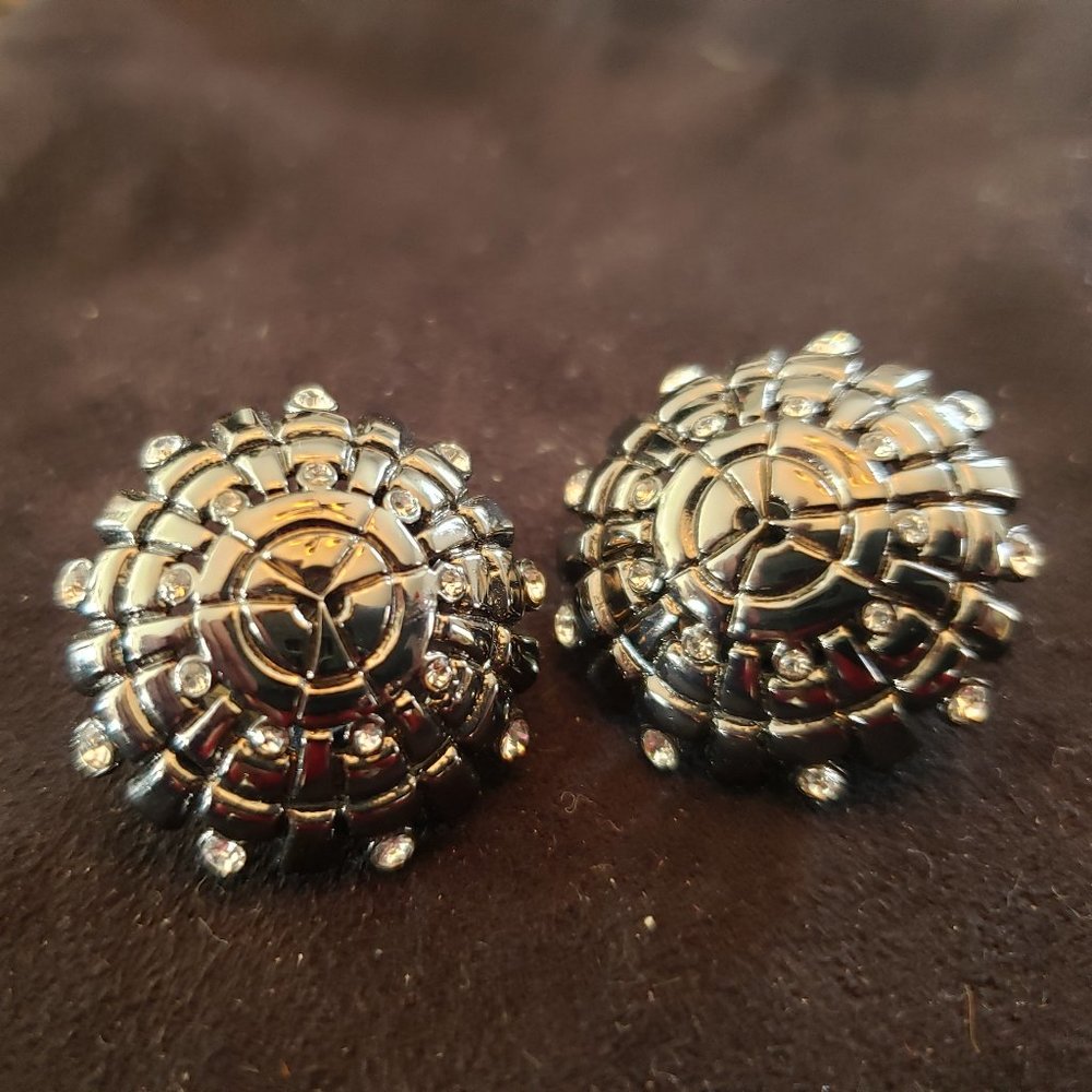 Silver clip on earrings
